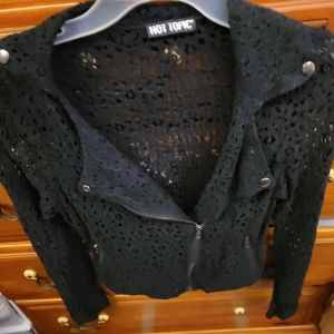 Black lace Moto Jacket